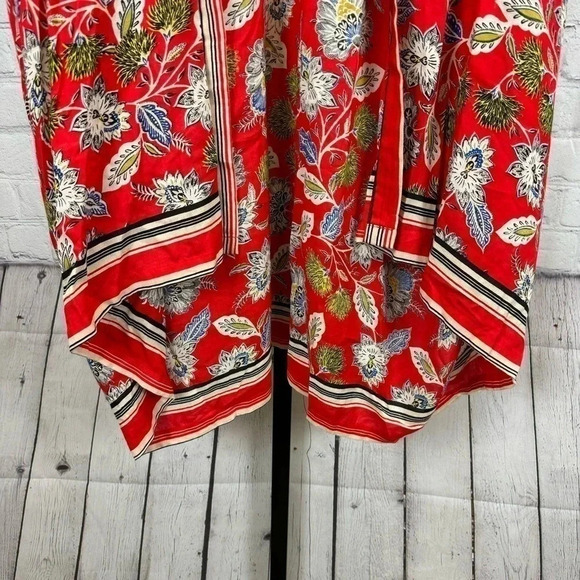 Loft Red Floral Kimono Size XS/S - Picture 3 of 5
